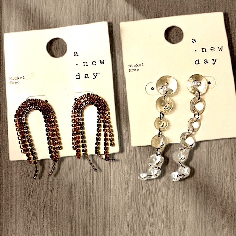 A New Day Metallic Earrings Duo